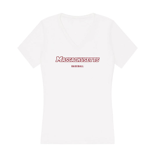 UMass - NCAA Baseball : Dylan Terwilliger - Women's V-Neck T-Shirt-0