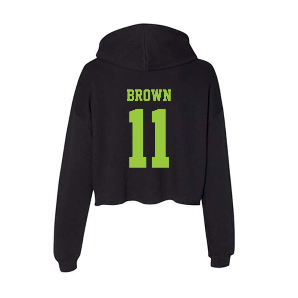 USF - NCAA Men's Basketball : CJ Brown - Women's Crop Fleece Hoodie-1