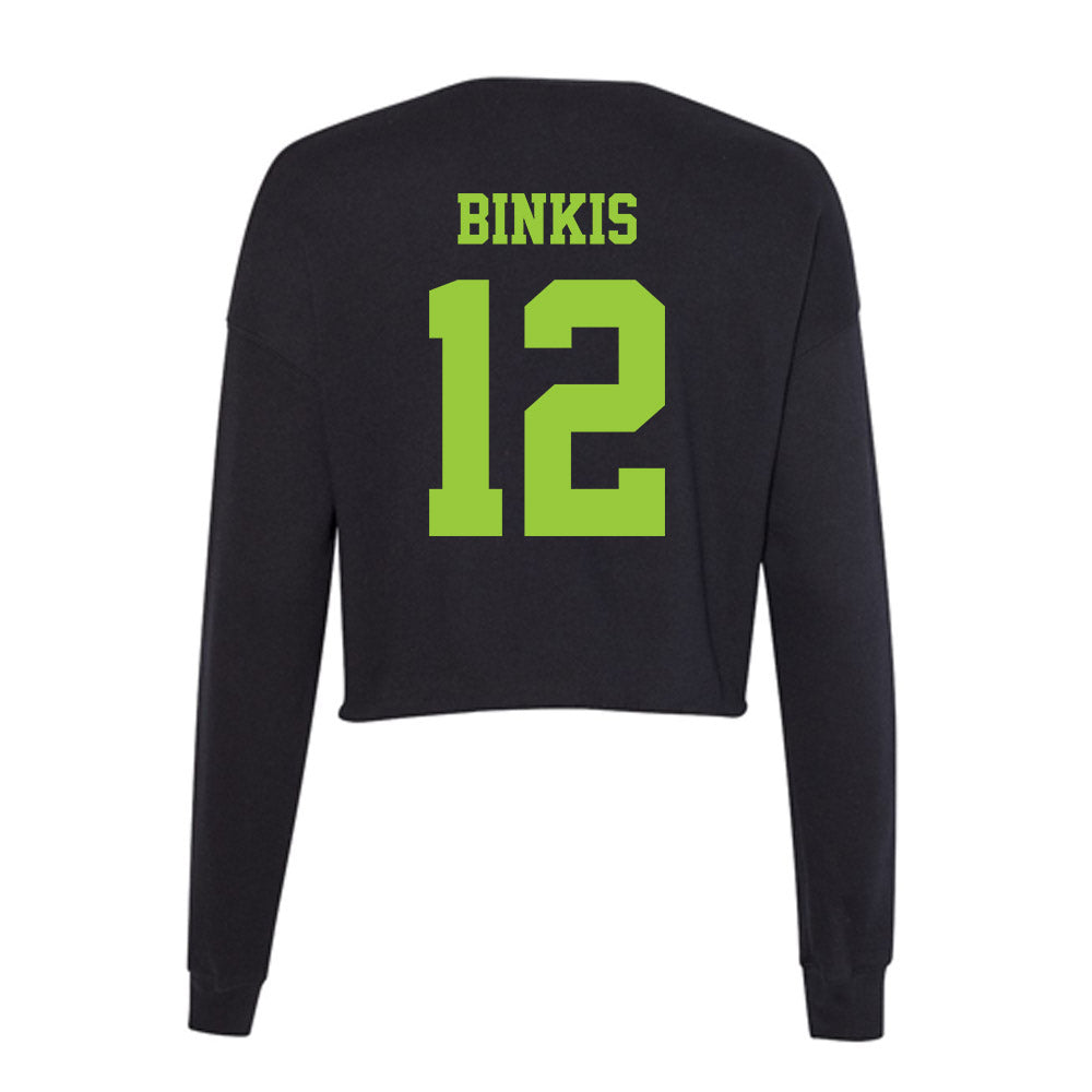 USF - NCAA Women's Lacrosse : Jena Binkis - Women's Cropped Crew Fleece-1