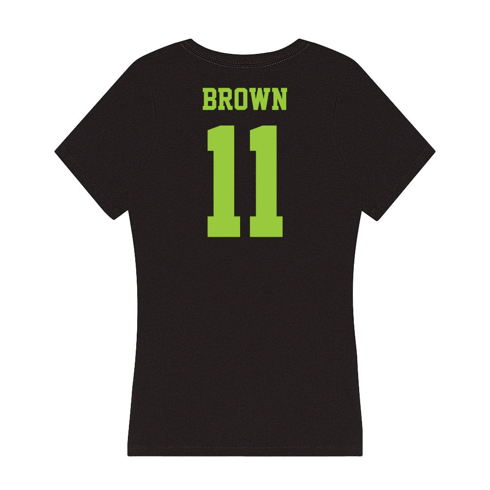 USF - NCAA Men's Basketball : CJ Brown - Women's V-Neck T-Shirt-1