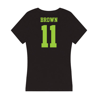 USF - NCAA Men's Basketball : CJ Brown - Women's V-Neck T-Shirt-1