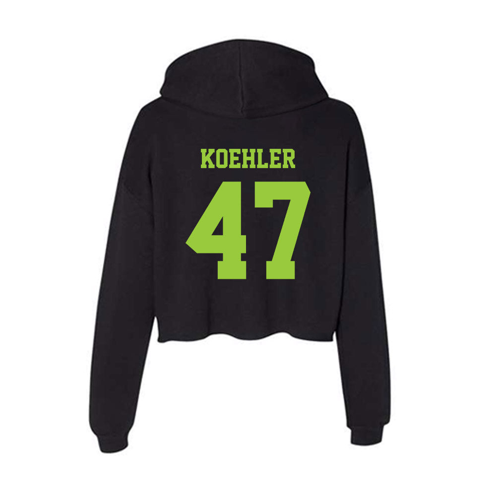 USF - NCAA Baseball : Evan Koehler - Women's Crop Fleece Hoodie-1