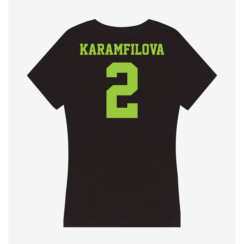 USF - NCAA Women's Basketball : Yana Karamfilova - Women's V-Neck T-Shirt-1