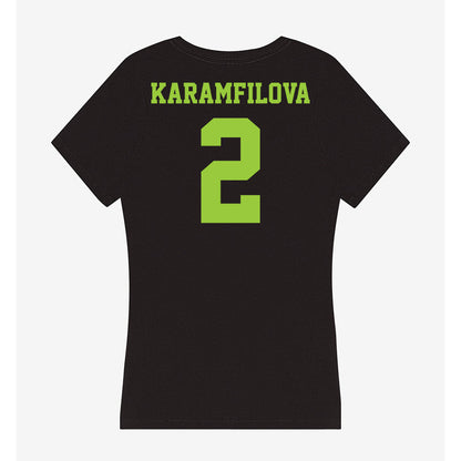 USF - NCAA Women's Basketball : Yana Karamfilova - Women's V-Neck T-Shirt-1