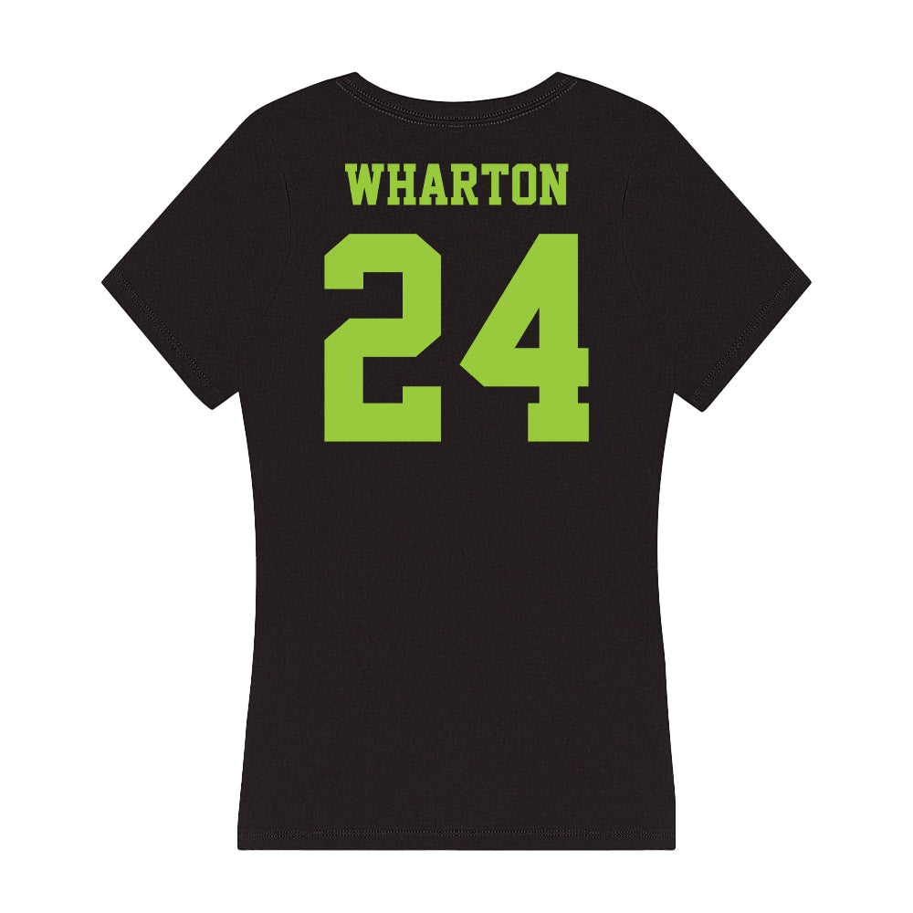 USF - NCAA Men's Basketball : Jaylen Wharton - Women's V-Neck T-Shirt-1