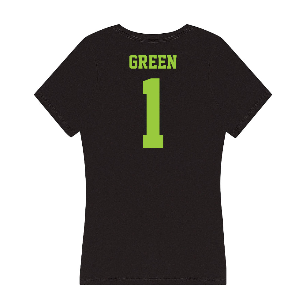 USF - NCAA Men's Basketball : De�Ante Green - Women's V-Neck T-Shirt-1