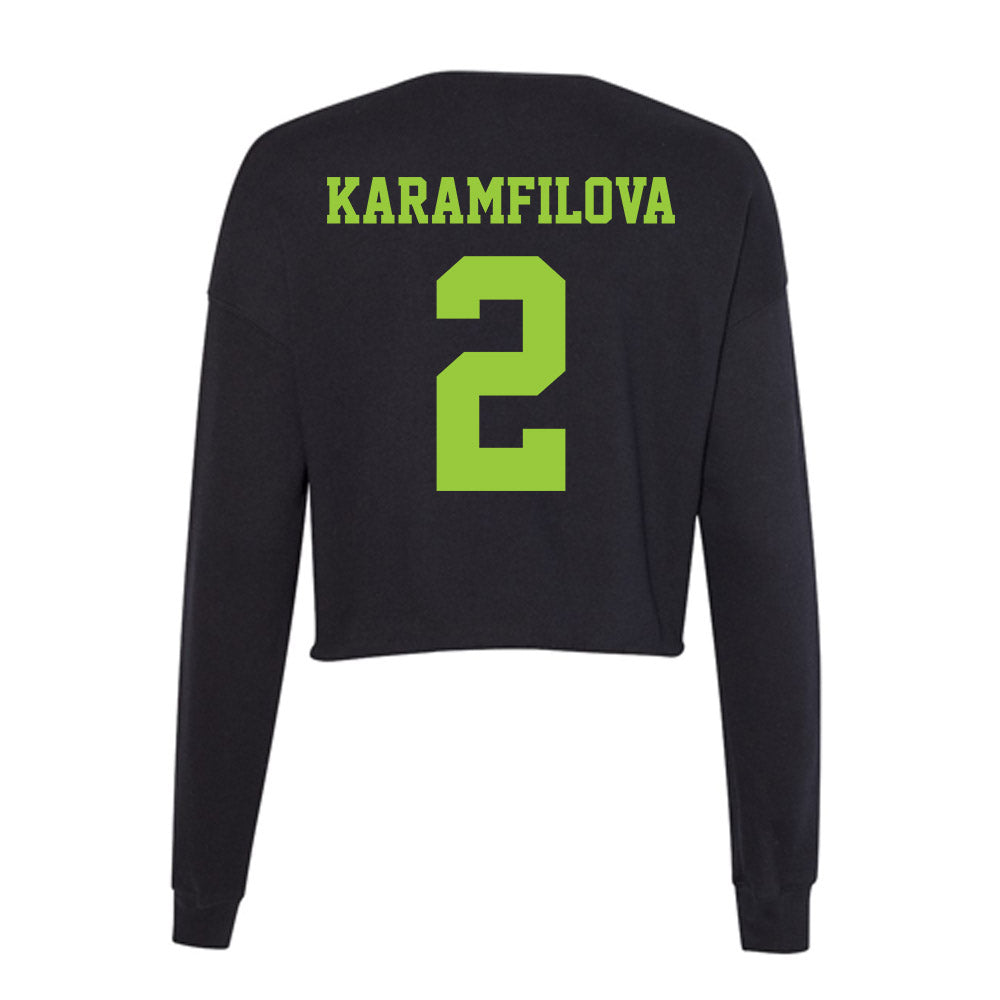 USF - NCAA Women's Basketball : Yana Karamfilova - Women's Cropped Crew Fleece-1