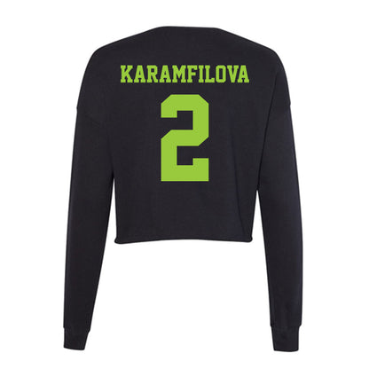 USF - NCAA Women's Basketball : Yana Karamfilova - Women's Cropped Crew Fleece-1