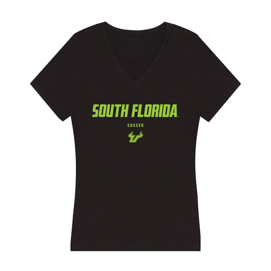 USF - NCAA Women's Soccer : Micahela Hill - Women's V-Neck T-Shirt-0