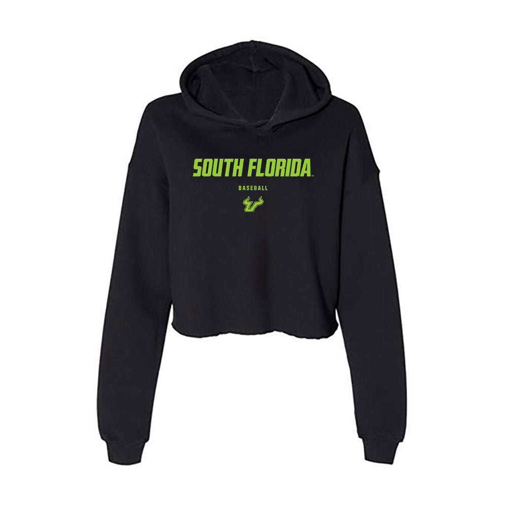 USF - NCAA Baseball : Jack Nedrow - Women's Crop Fleece Hoodie-0