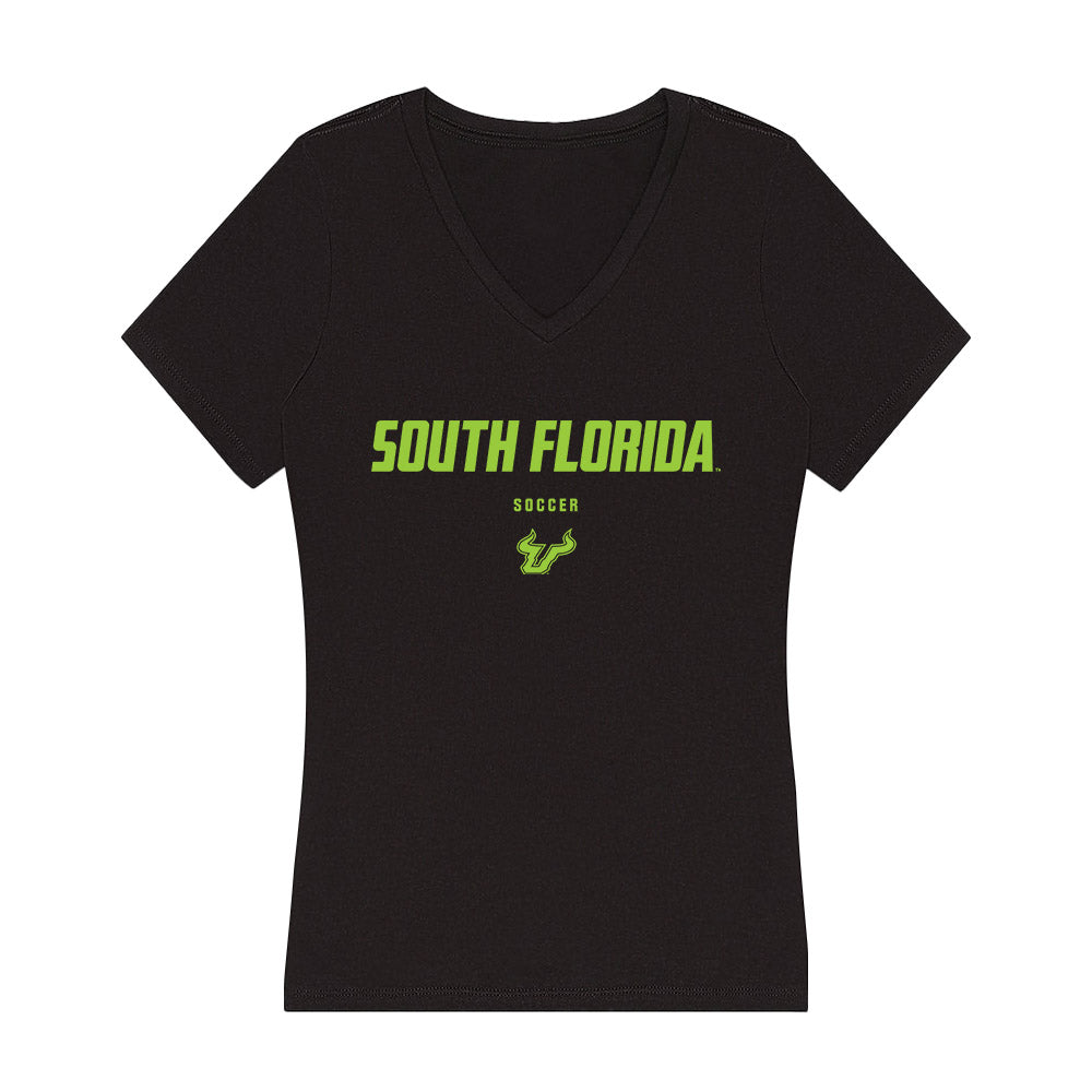 USF - NCAA Women's Soccer : Linnea Nestor - Women's V-Neck T-Shirt-0