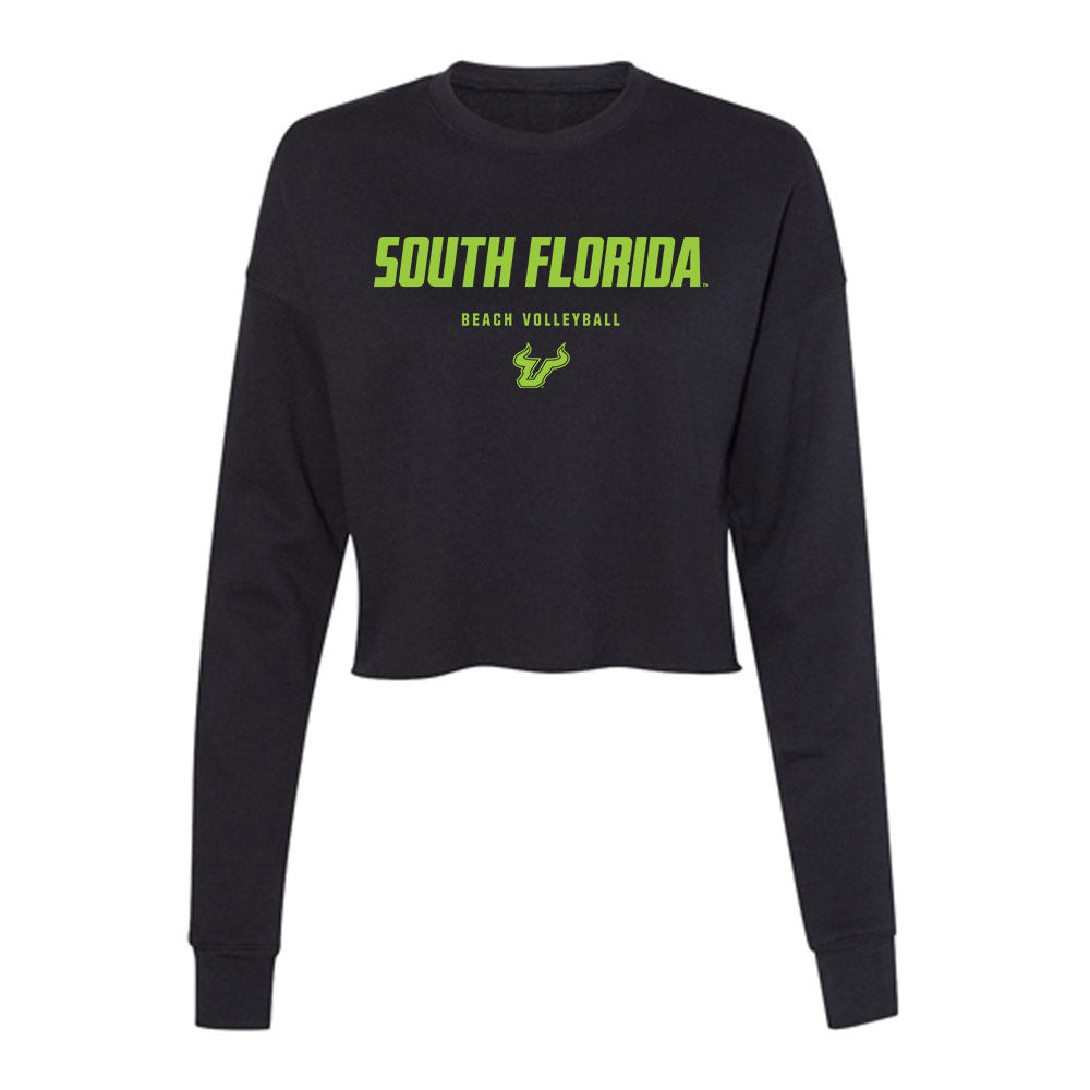 USF - NCAA Beach Volleyball : Morgan Anderson - Women's Cropped Crew Fleece-0