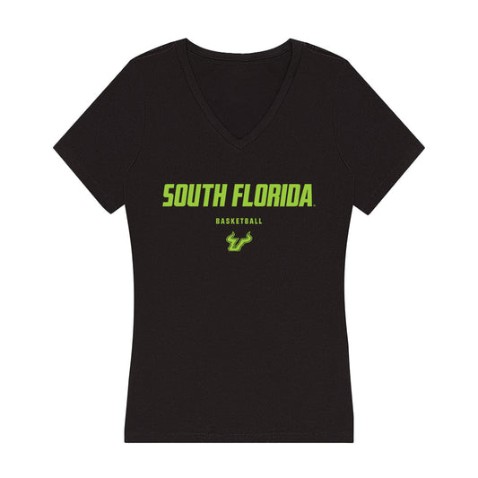 USF - NCAA Men's Basketball : Kasen Jennings - Women's V-Neck T-Shirt-0