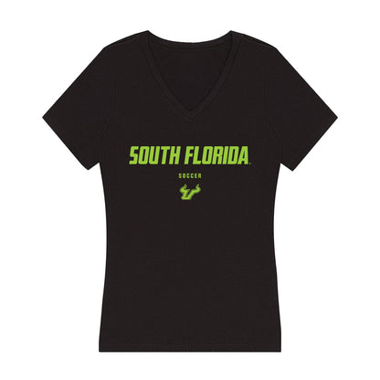  - NCAA Women's Soccer : Kendall Kiefer - Women's V-Neck T-Shirt-0