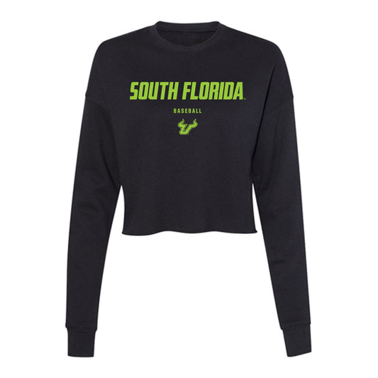 USF - NCAA Baseball : Matt Rose - Women's Cropped Crew Fleece-0