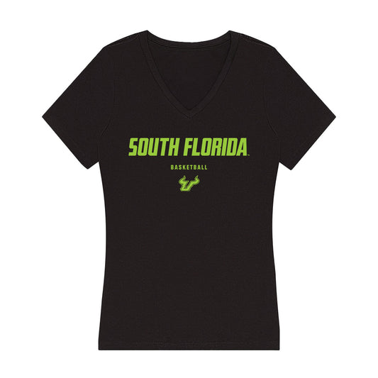 USF - NCAA Women's Basketball : Katie Davidson - Women's V-Neck T-Shirt-0