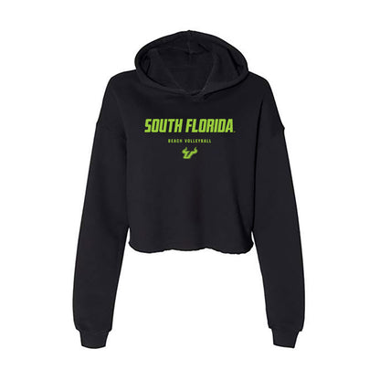 USF - NCAA Beach Volleyball : Lola Hufnagel - Women's Crop Fleece Hoodie-0