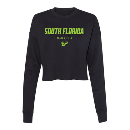 USF - NCAA Women's Track & Field : Terren Peterson - Women's Cropped Crew Fleece-0