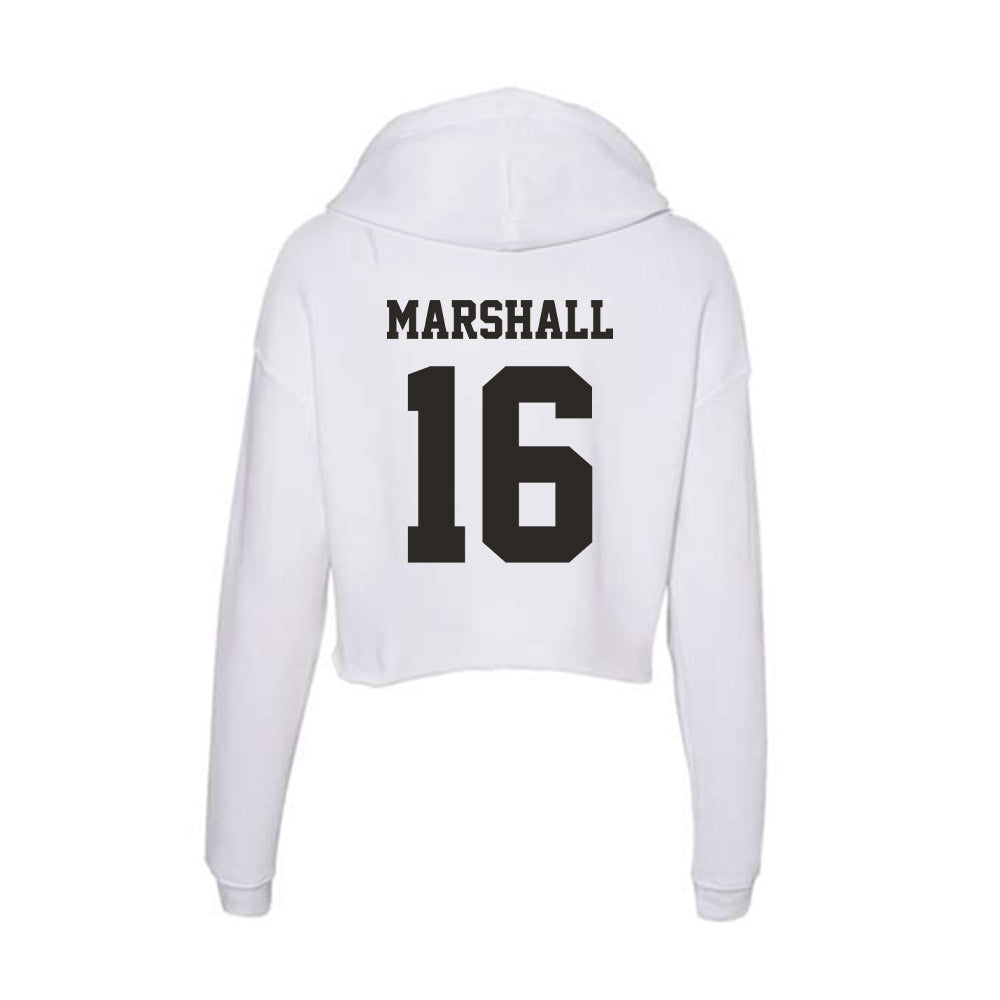 Marshall - NCAA Football : Jalen Marshall - Women's Crop Fleece Hoodie-1