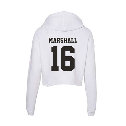 Marshall - NCAA Football : Jalen Marshall - Women's Crop Fleece Hoodie-1
