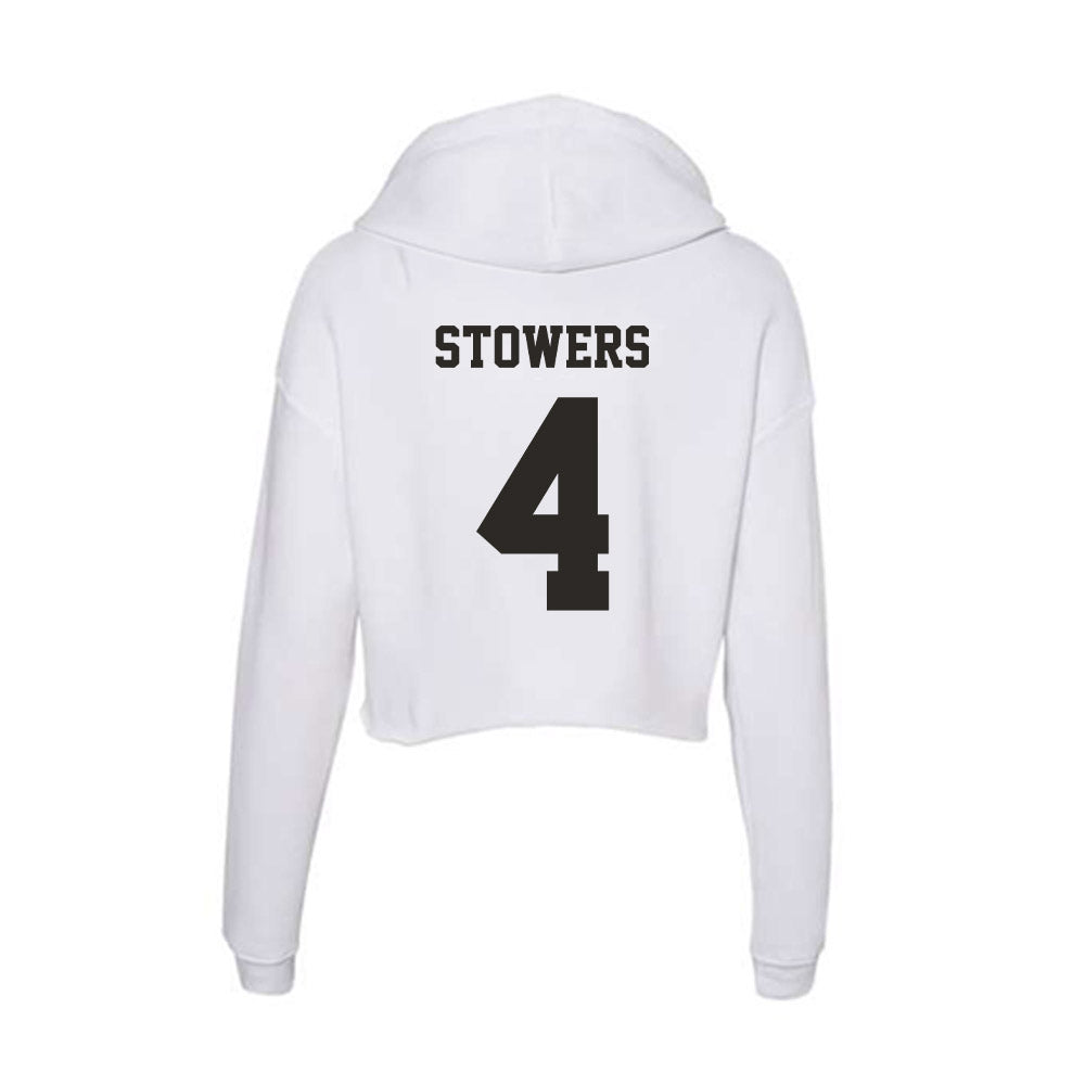 Marshall - NCAA Women's Basketball : Zenthia Stowers - Women's Crop Fleece Hoodie-1