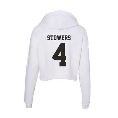 Marshall - NCAA Women's Basketball : Zenthia Stowers - Women's Crop Fleece Hoodie-1