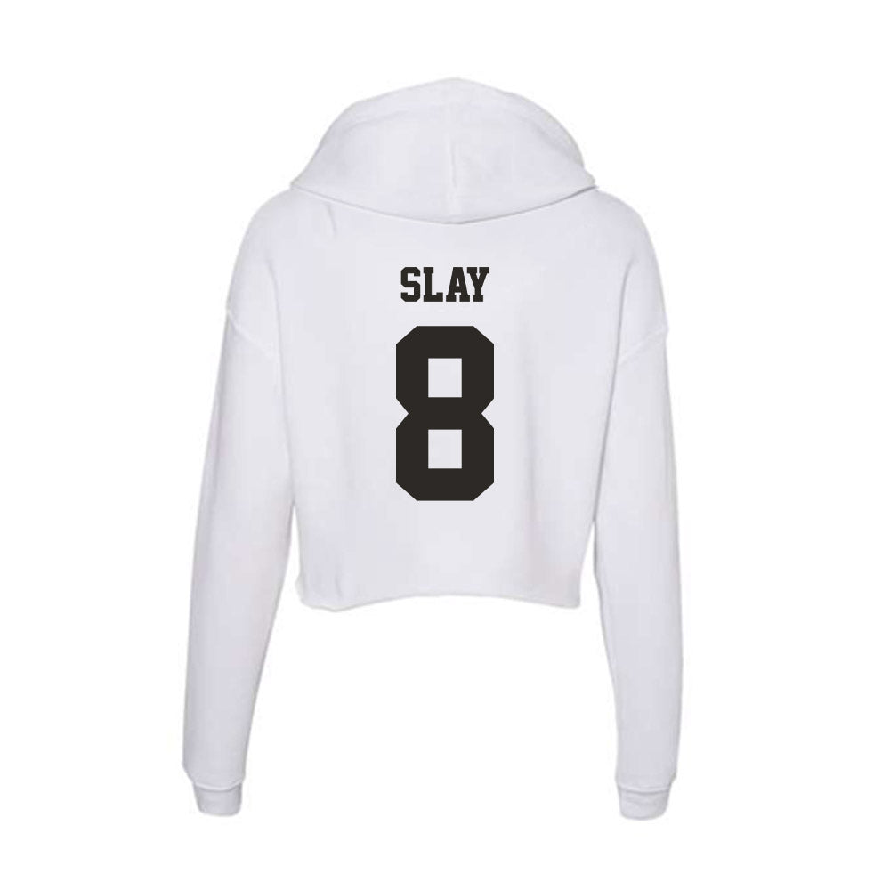 Marshall - NCAA Men's Basketball : Bryce Slay - Classic Shersey Women's Crop Fleece Hoodie-1