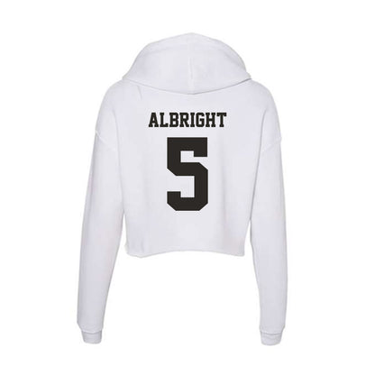 Marshall - NCAA Baseball : Blaine Albright - Classic Shersey Women's Crop Fleece Hoodie-1
