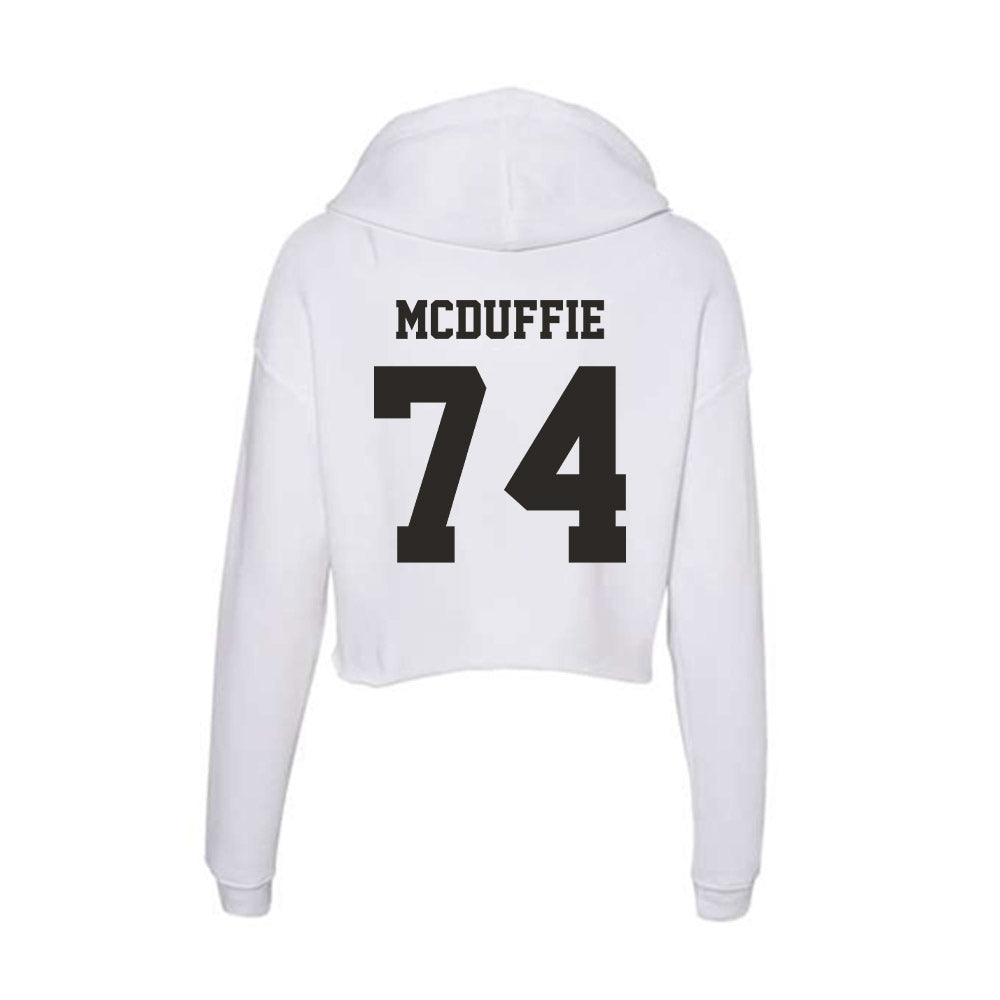 Marshall - NCAA Football : Tyler McDuffie - Women's Crop Fleece Hoodie-1