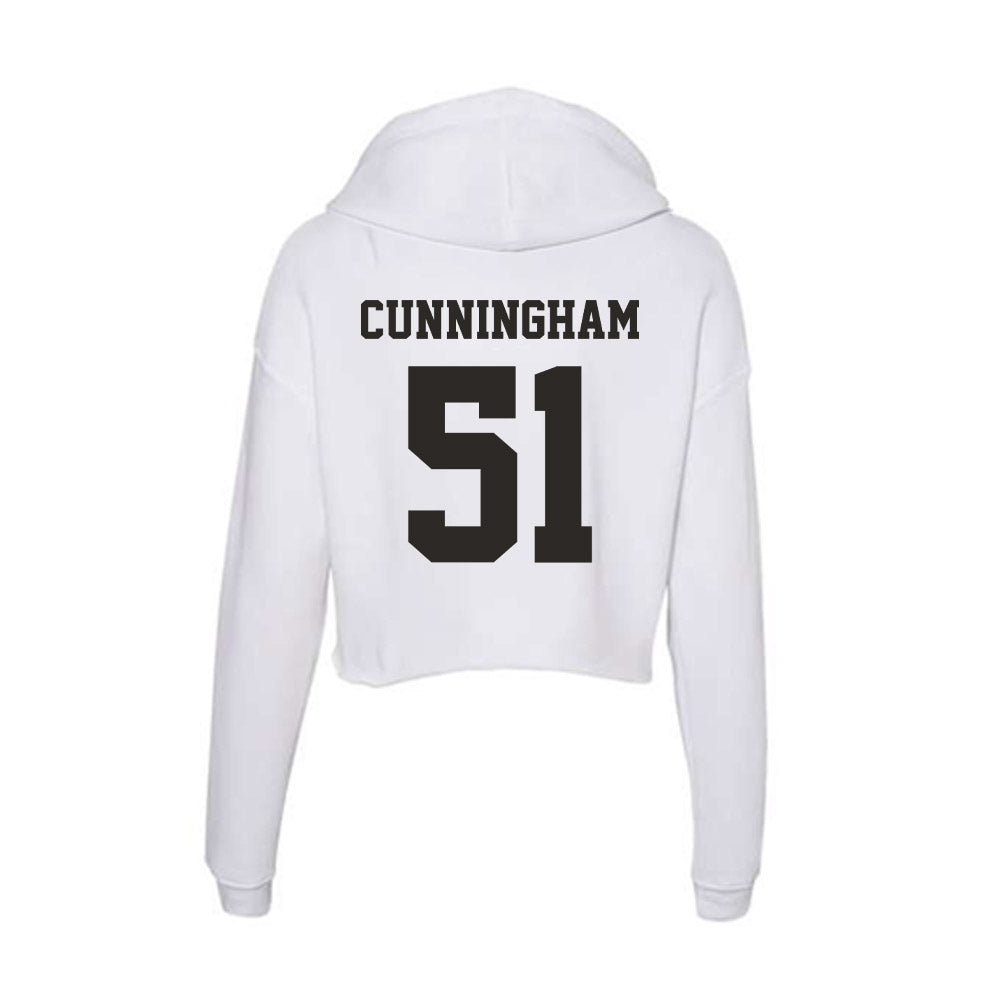 Marshall - NCAA Football : Jaxson Cunningham - Women's Crop Fleece Hoodie-1