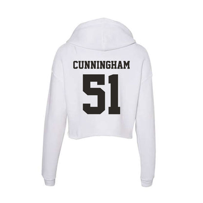 Marshall - NCAA Football : Jaxson Cunningham - Women's Crop Fleece Hoodie-1