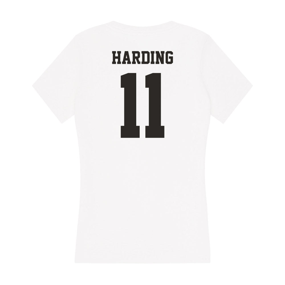 Marshall - NCAA Men's Basketball : Erich Harding - Women's V-Neck T-Shirt-1