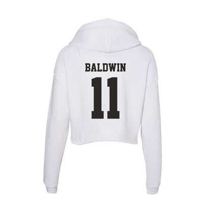 Marshall - NCAA Football : Jakolbe Baldwin - Women's Crop Fleece Hoodie-1