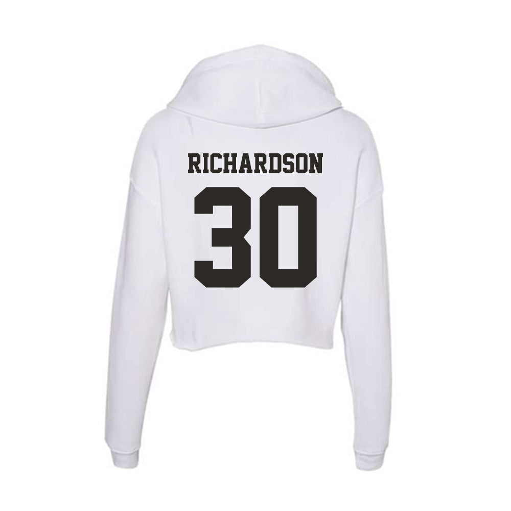 Marshall - NCAA Baseball : Hunter Richardson - Classic Shersey Women's Crop Fleece Hoodie-1