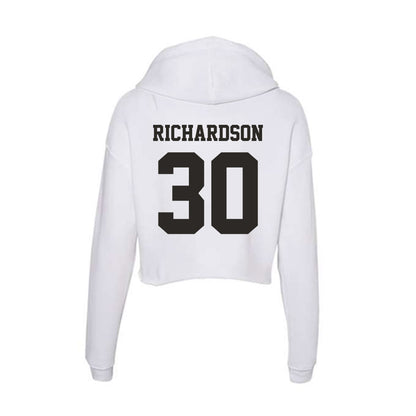 Marshall - NCAA Baseball : Hunter Richardson - Classic Shersey Women's Crop Fleece Hoodie-1