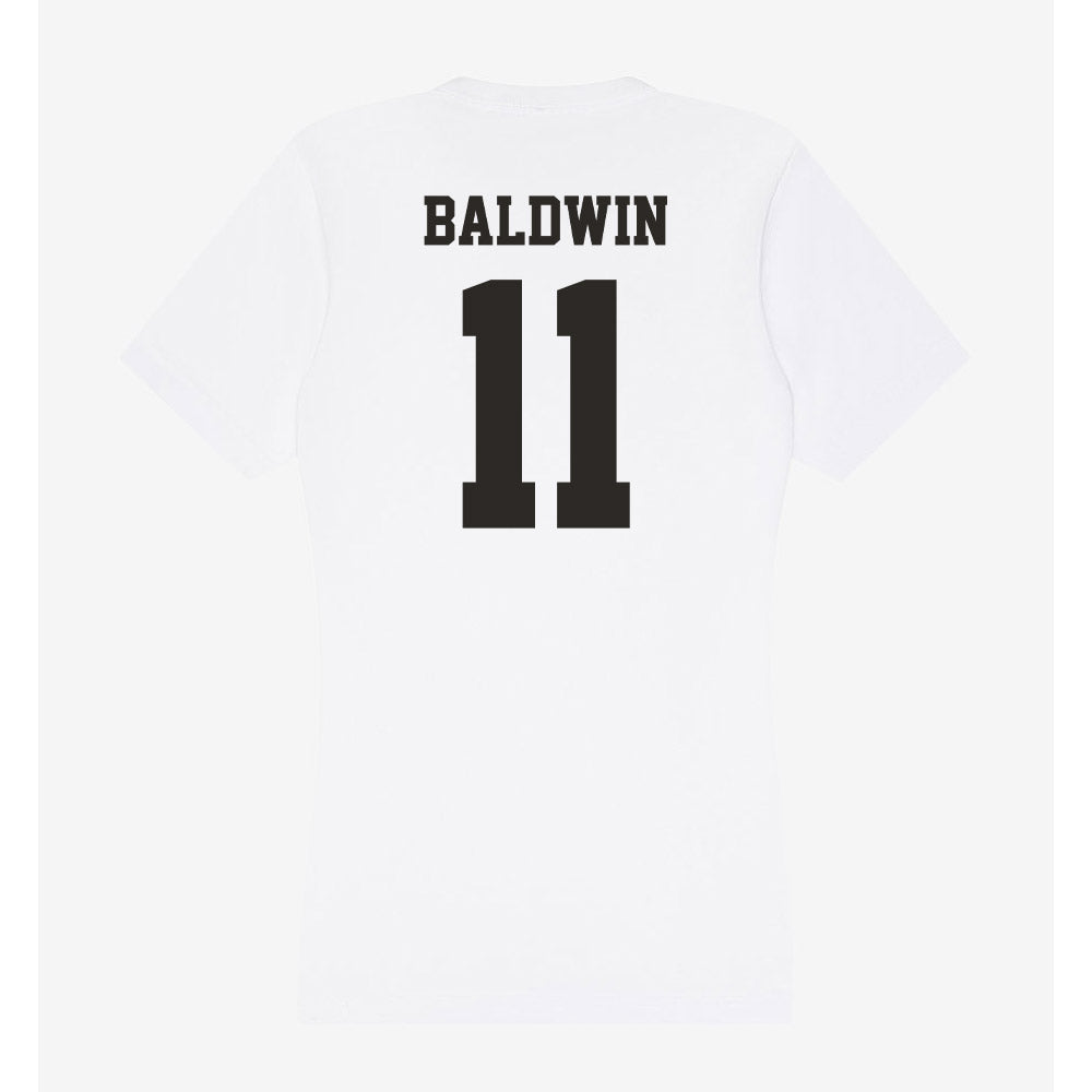 Marshall - NCAA Football : Jakolbe Baldwin - Women's V-Neck T-Shirt-1