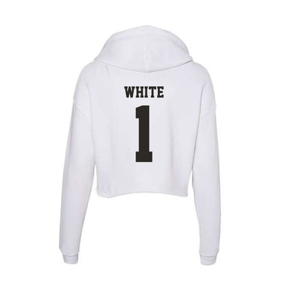 Marshall - NCAA Men's Basketball : Kaiden White - Classic Shersey Women's Crop Fleece Hoodie-1