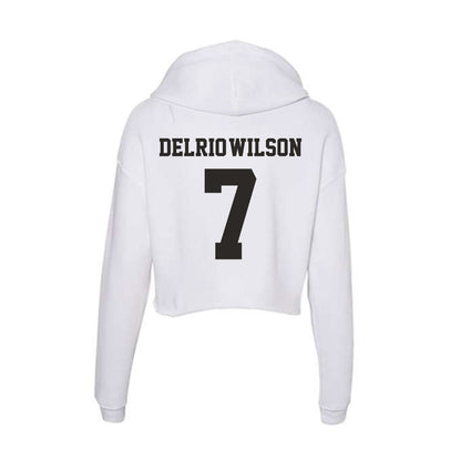Marshall - NCAA Football : Carlos Delrio-Wilson - Women's Crop Fleece Hoodie-1