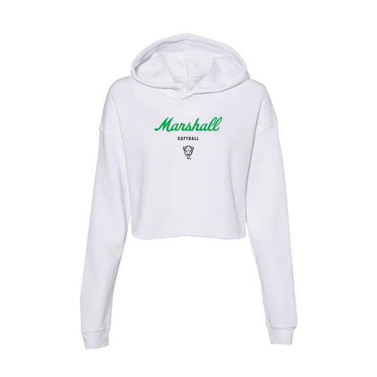 Marshall - NCAA Softball : Haleigh Adkins - Women's Crop Fleece Hoodie-0