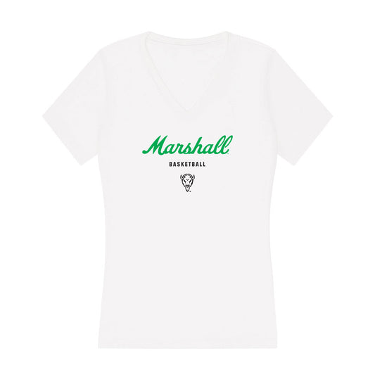 Marshall - NCAA Men's Basketball : Grant Moore - Classic Shersey Women's V-Neck T-Shirt-0