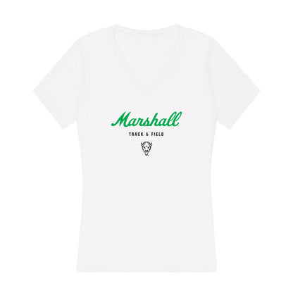 Marshall - NCAA Women's Track & Field : Markayla Moore - Women's V-Neck T-Shirt-0