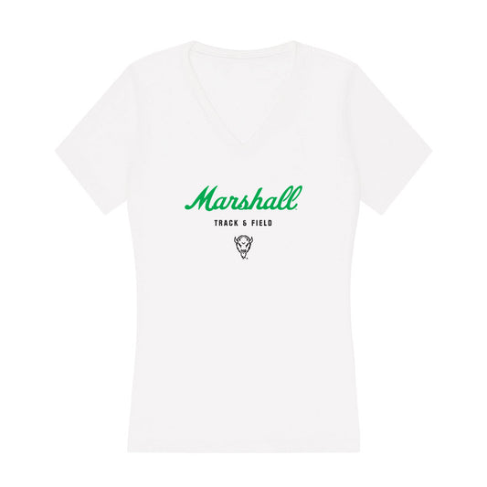 Marshall - NCAA Women's Track & Field : Markayla Moore - Women's V-Neck T-Shirt-0