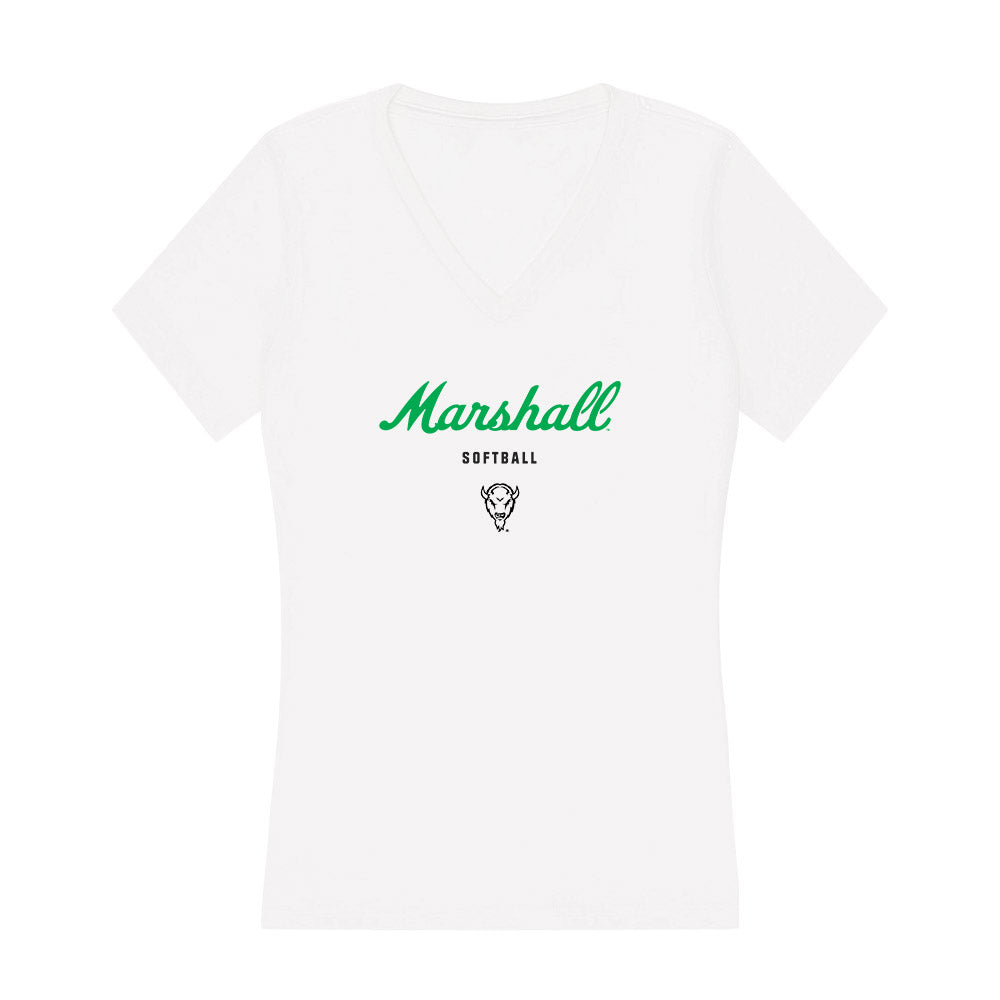 Marshall - NCAA Softball : Haleigh Adkins - Women's V-Neck T-Shirt-0