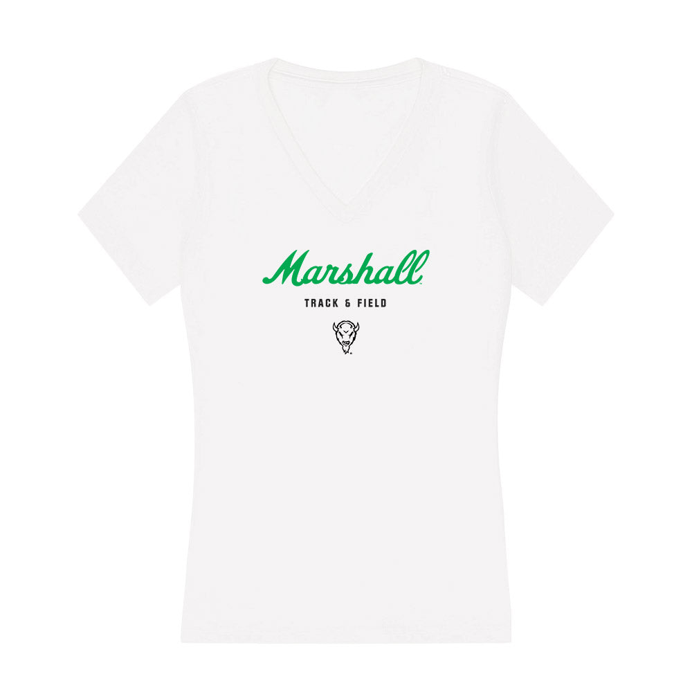 Marshall - NCAA Women's Track & Field : Alayezia Williams - Women's V-Neck T-Shirt-0