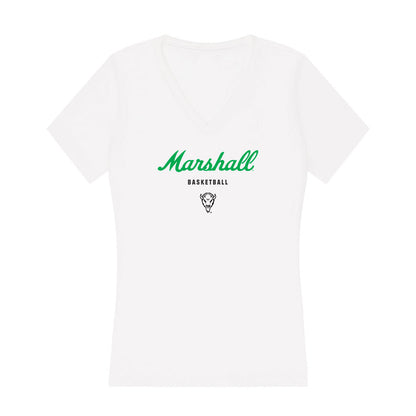 Marshall - NCAA Women's Basketball : Emily Bratton - Women's V-Neck T-Shirt-0