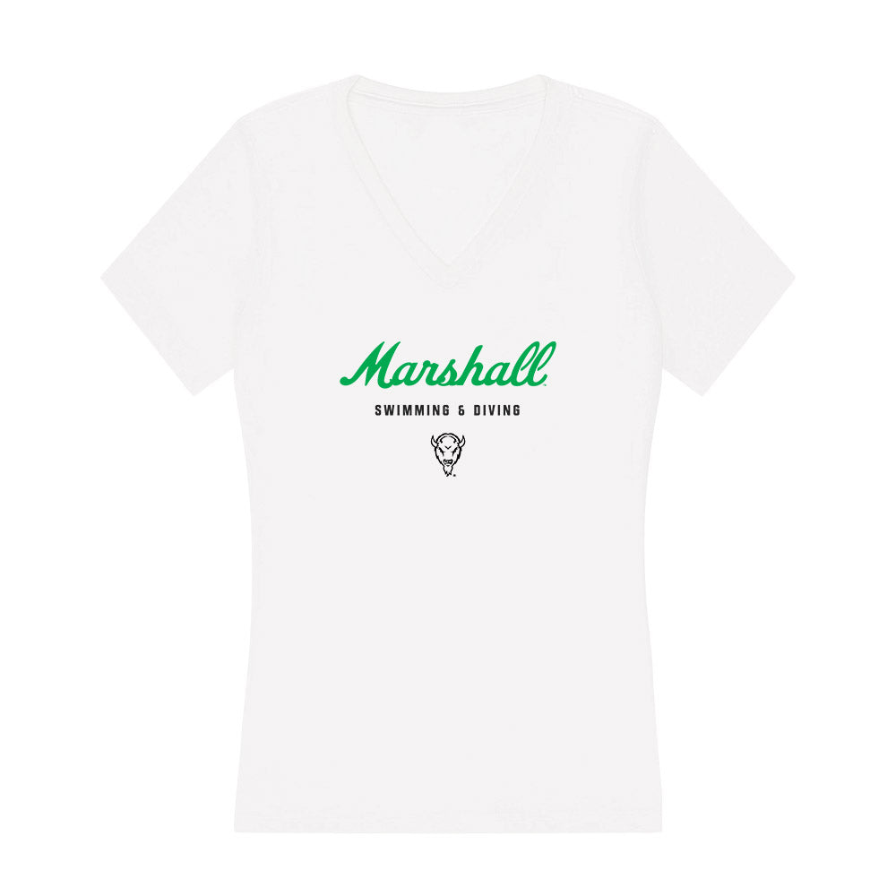 Marshall - NCAA Women's Swimming & Diving : Allison Dodd - Women's V-Neck T-Shirt-0