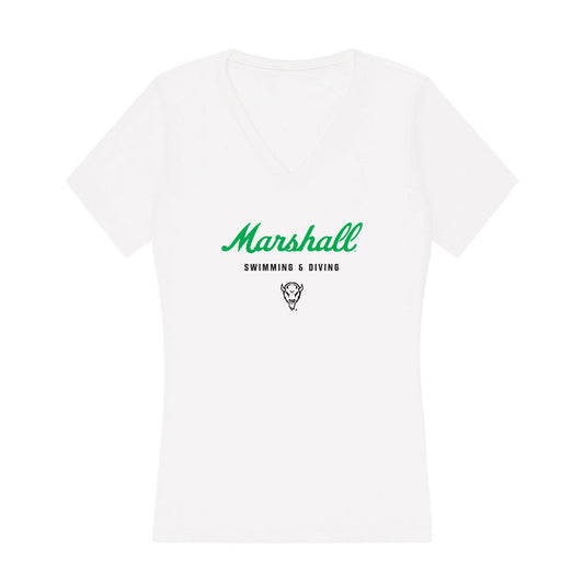 Marshall - NCAA Women's Swimming & Diving : Allison Dodd - Women's V-Neck T-Shirt-0