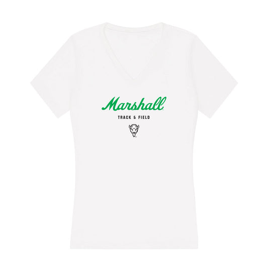 Marshall - NCAA Men's Track & Field : Joey Burt - Women's V-Neck T-Shirt-0