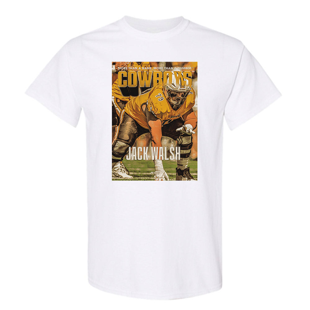 Wyoming - NCAA Football : Jack Walsh - AT Athletes of the Week Player Illustration T-Shirt-0