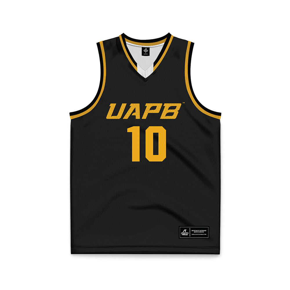 UAPB - NCAA Men's Basketball : Landon Johnson - Black Basketball Jersey-0